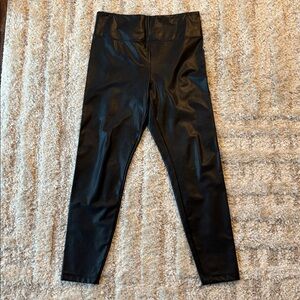 Boston Proper Black Faux Leather Pants